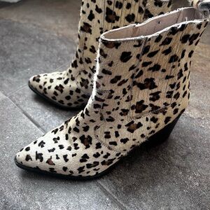 Leopard Print Ankle Boots